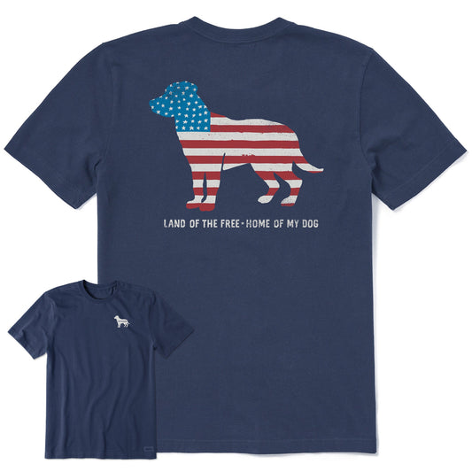Men's Home of My Dog Flag Short Sleeve Tee