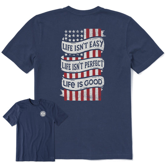 Men's Life isn't Easy Flag Short Sleeve Tee