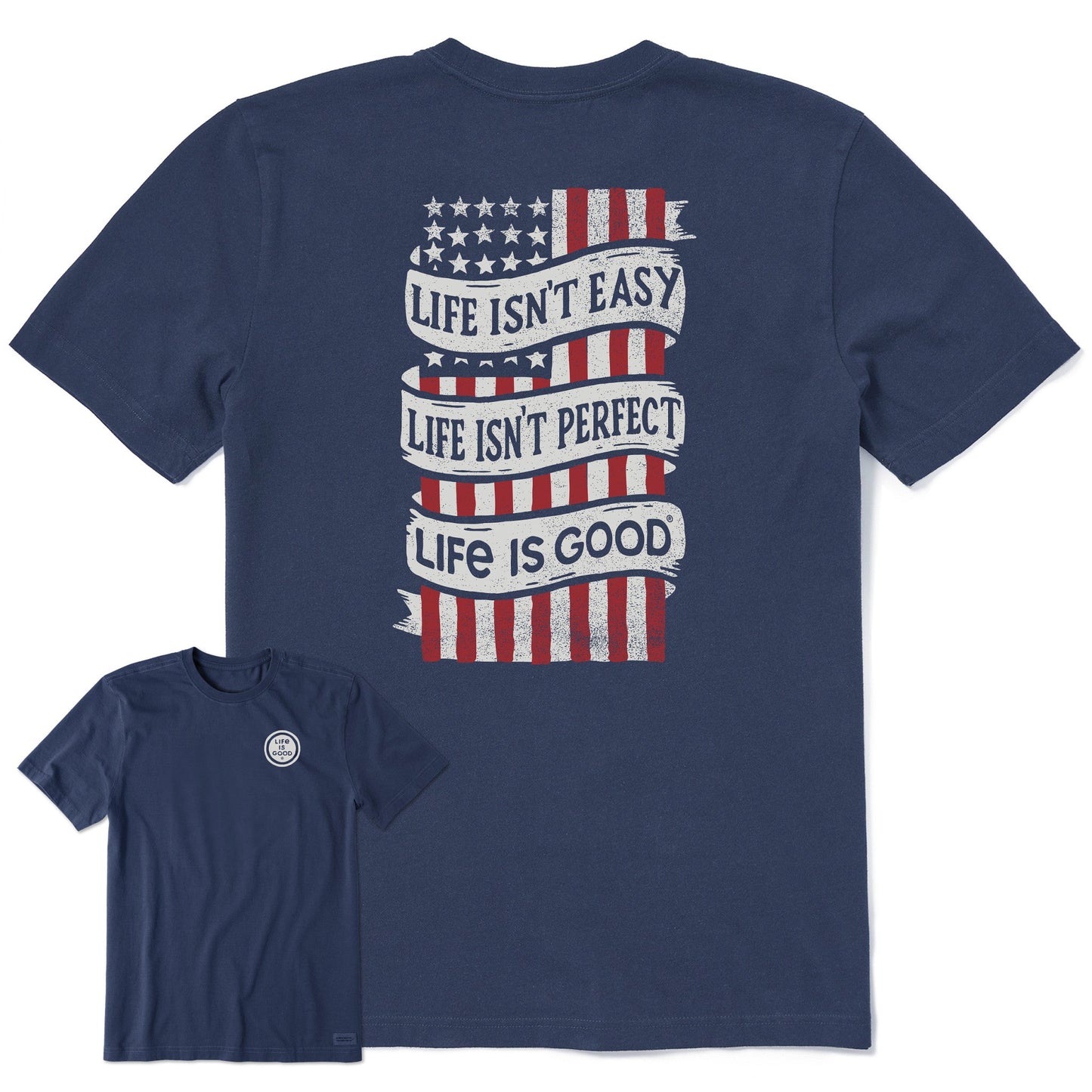 Men's Life isn't Easy Flag Short Sleeve Tee