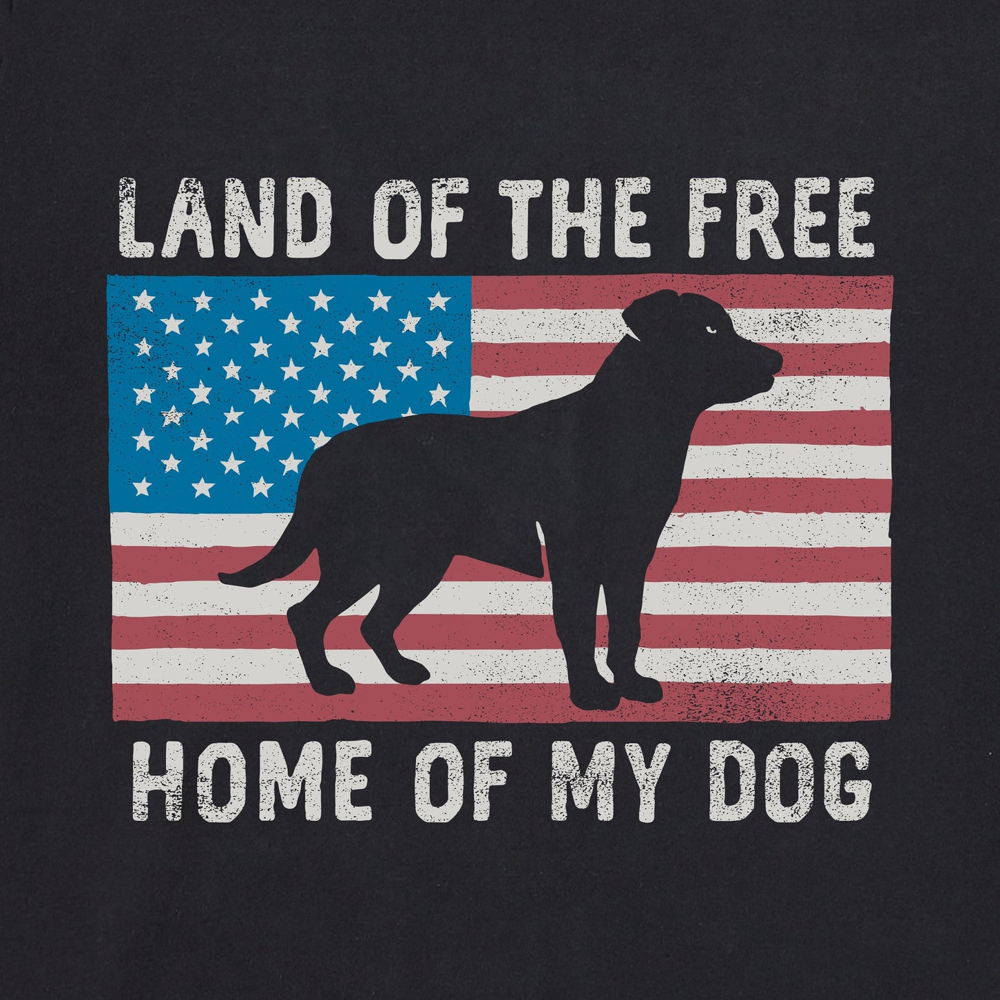 Men's Home of My Dog USA Flag back Short Sleeve Tee