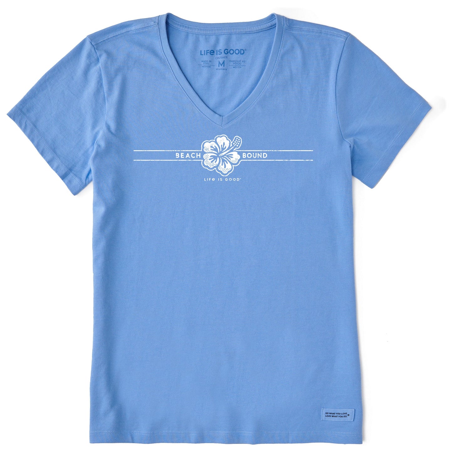 Women's Beach Bound Stripe Short Sleeve Vee