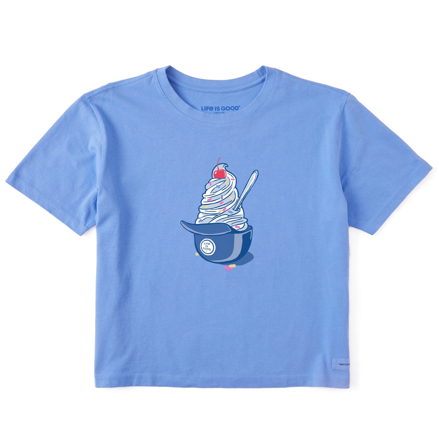 Women's Baseball Ice Cream Short Sleeve Crusher Boxy Tee