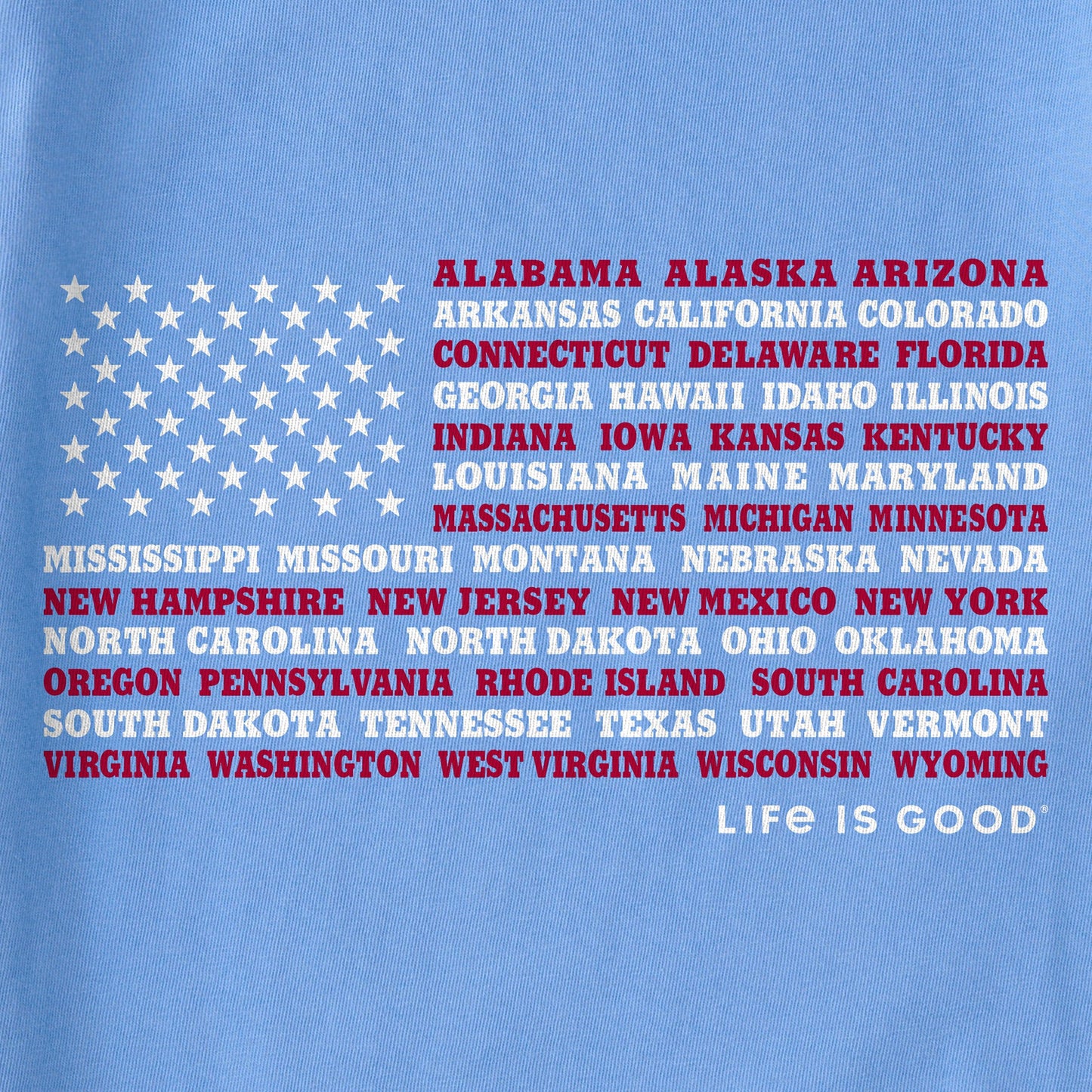 Kids 50 States Flag Short Sleeve Crusher Tee