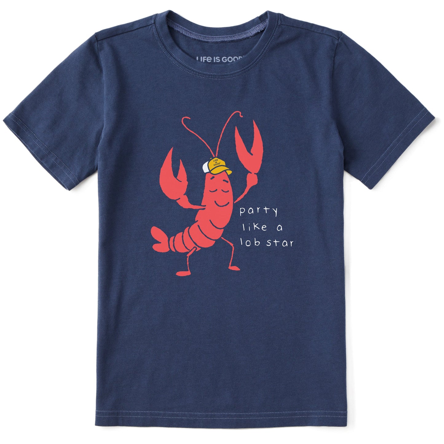Kids Quirky Party Like a Lobstar Short Sleeve Crusher Tee