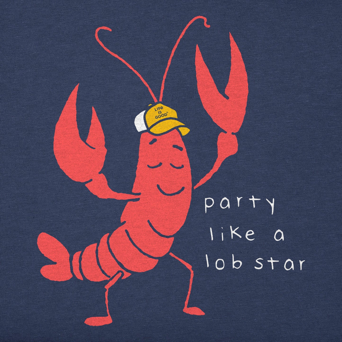 Kids Quirky Party Like a Lobstar Short Sleeve Crusher Tee