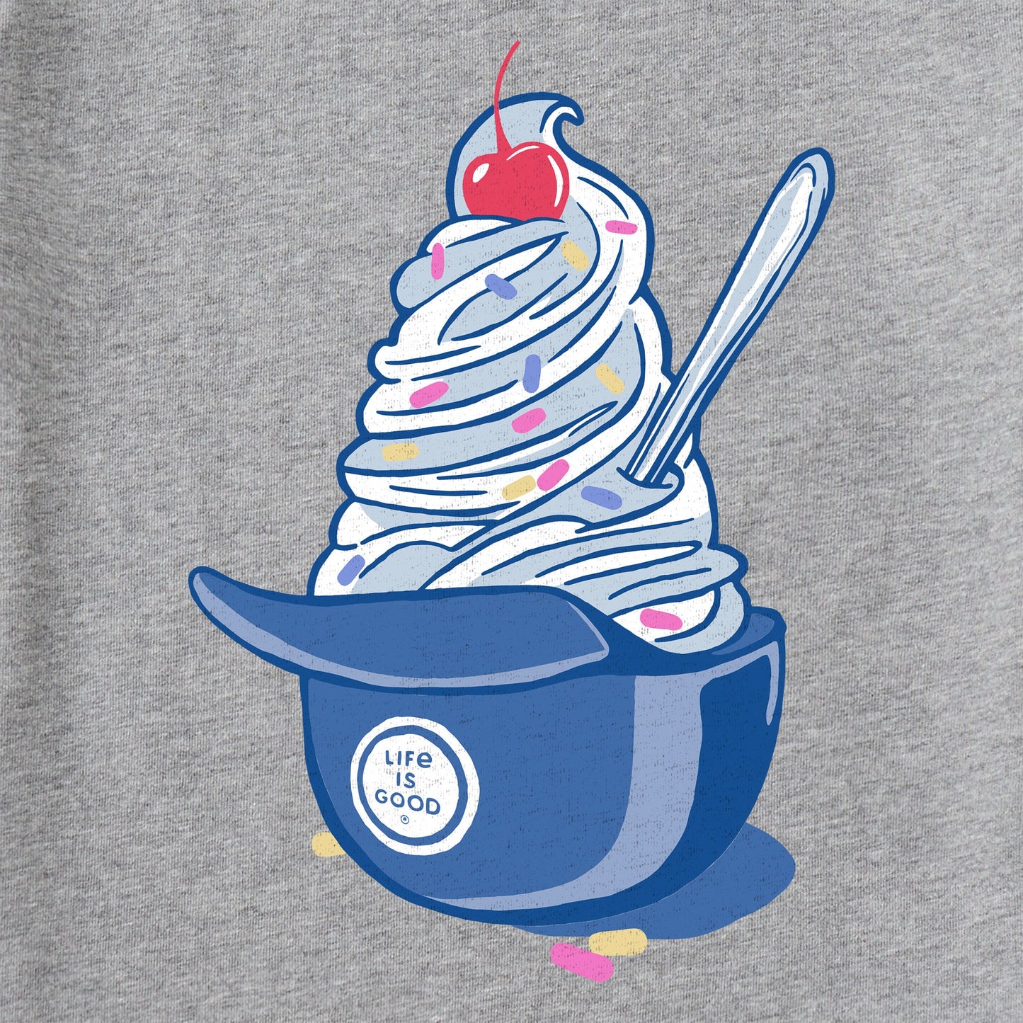 Kids Baseball Ice Cream Short Sleeve Crusher Tee