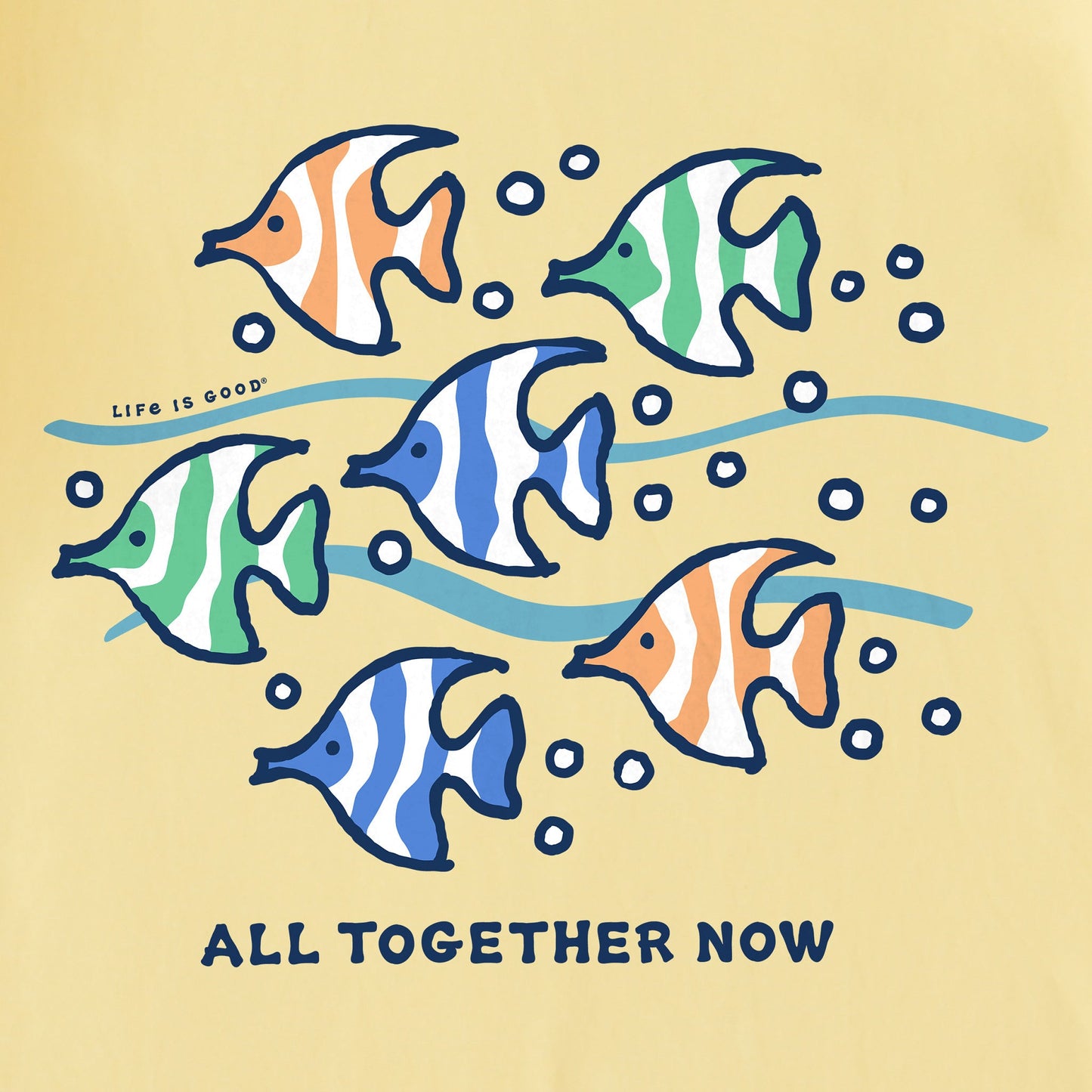 Kids All Together Now Fish Short Sleeve Crusher Tee