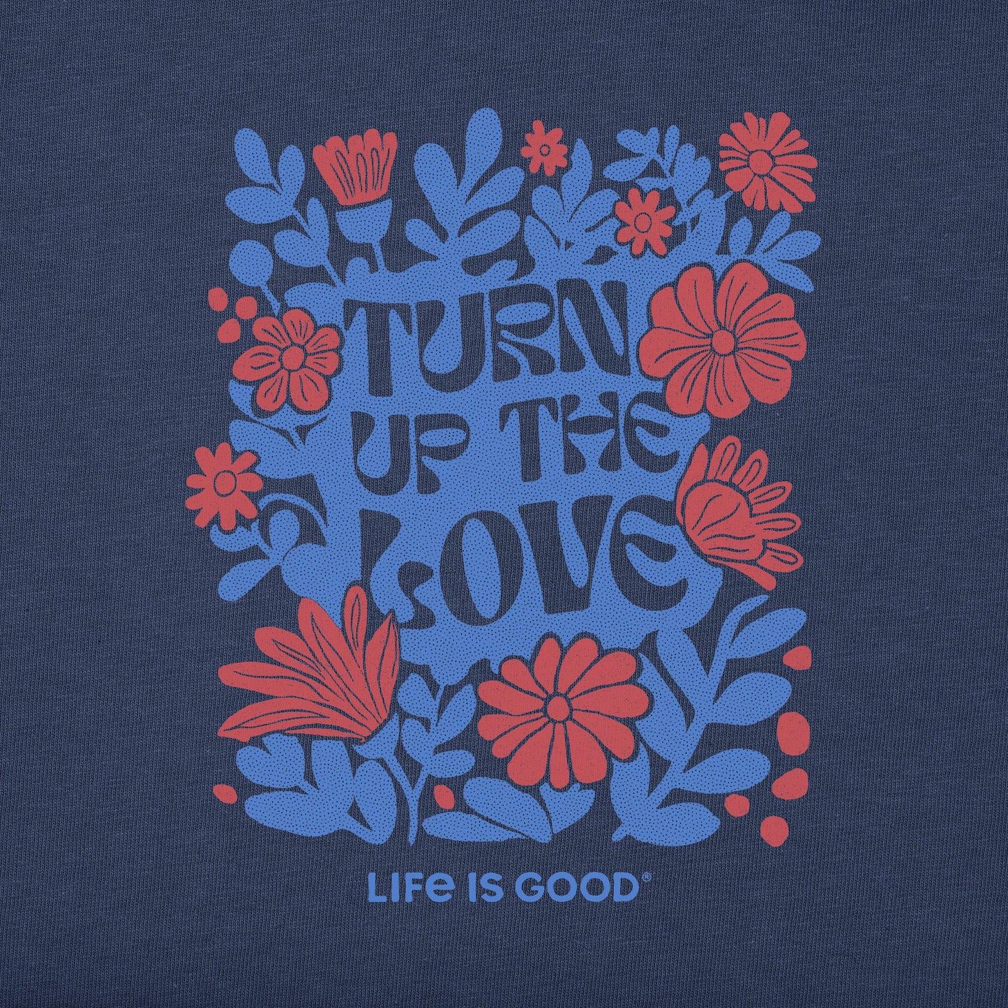 Women's Turn up the Love Flowers Short Sleeve Crusher Boxy Tee