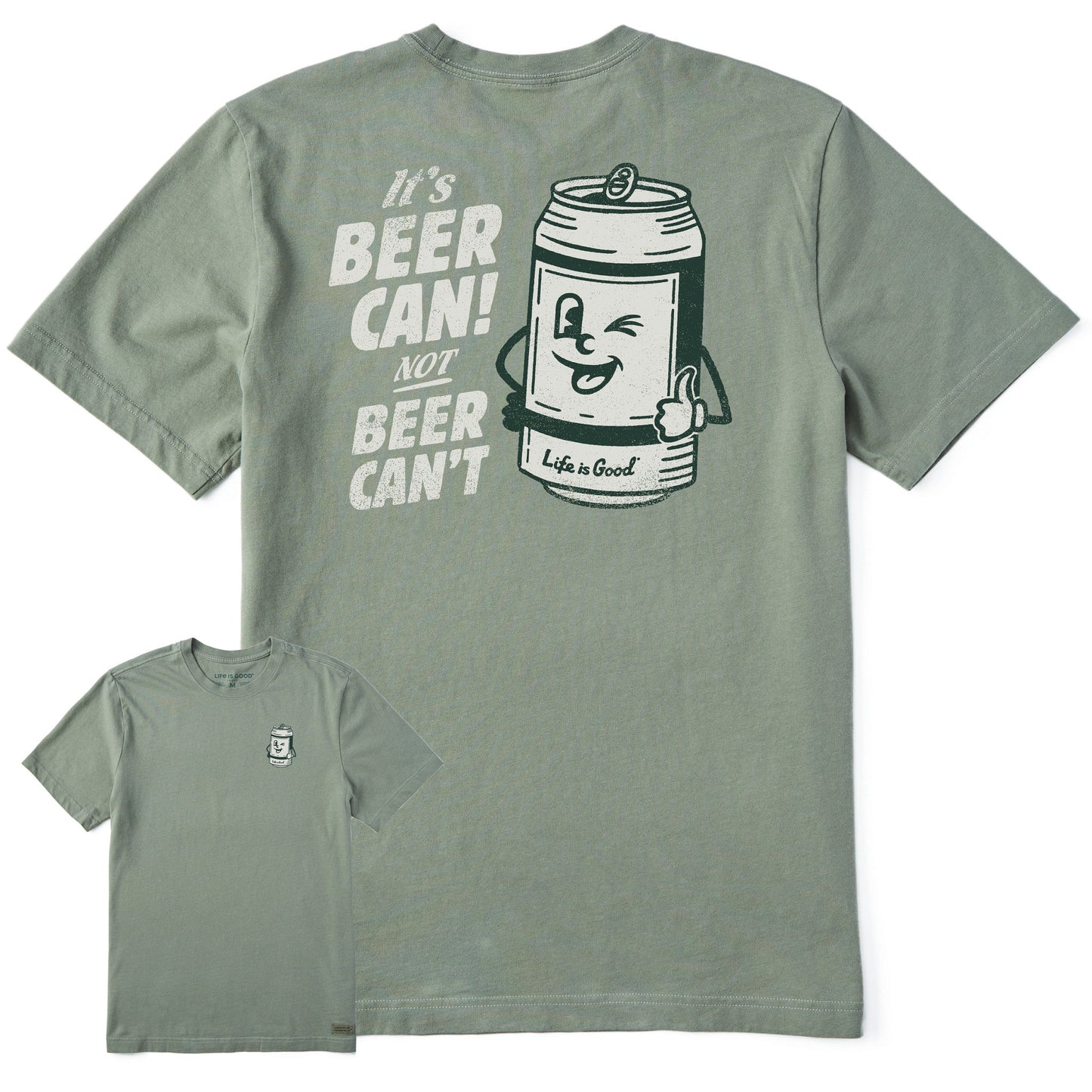 Men's Beer Can Short Sleeve Crusher Tee