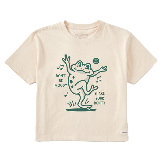Women's Shake Your Booty Frog Short Sleeve Crusher Boxy Tee