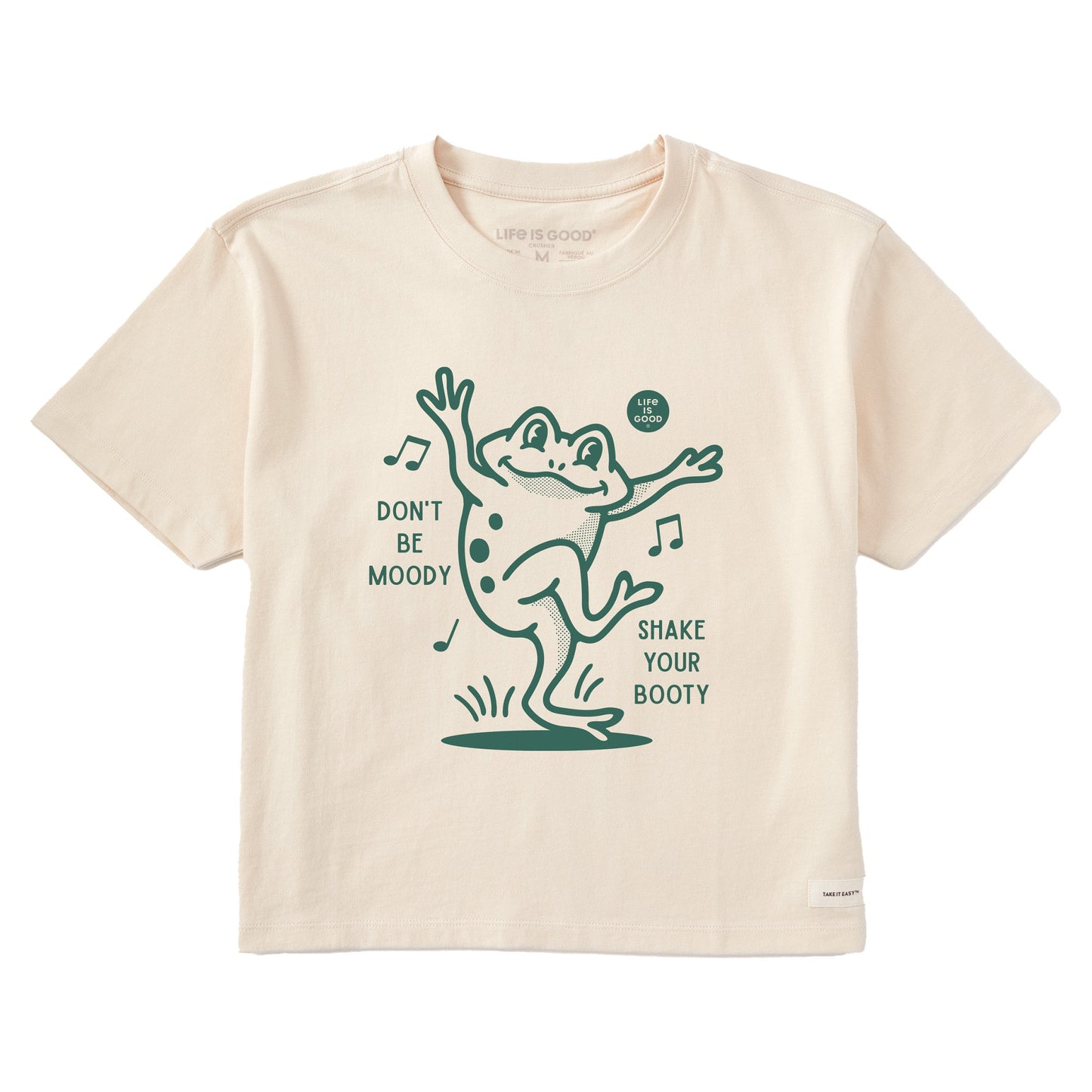 Women's Shake Your Booty Frog Short Sleeve Crusher Boxy Tee