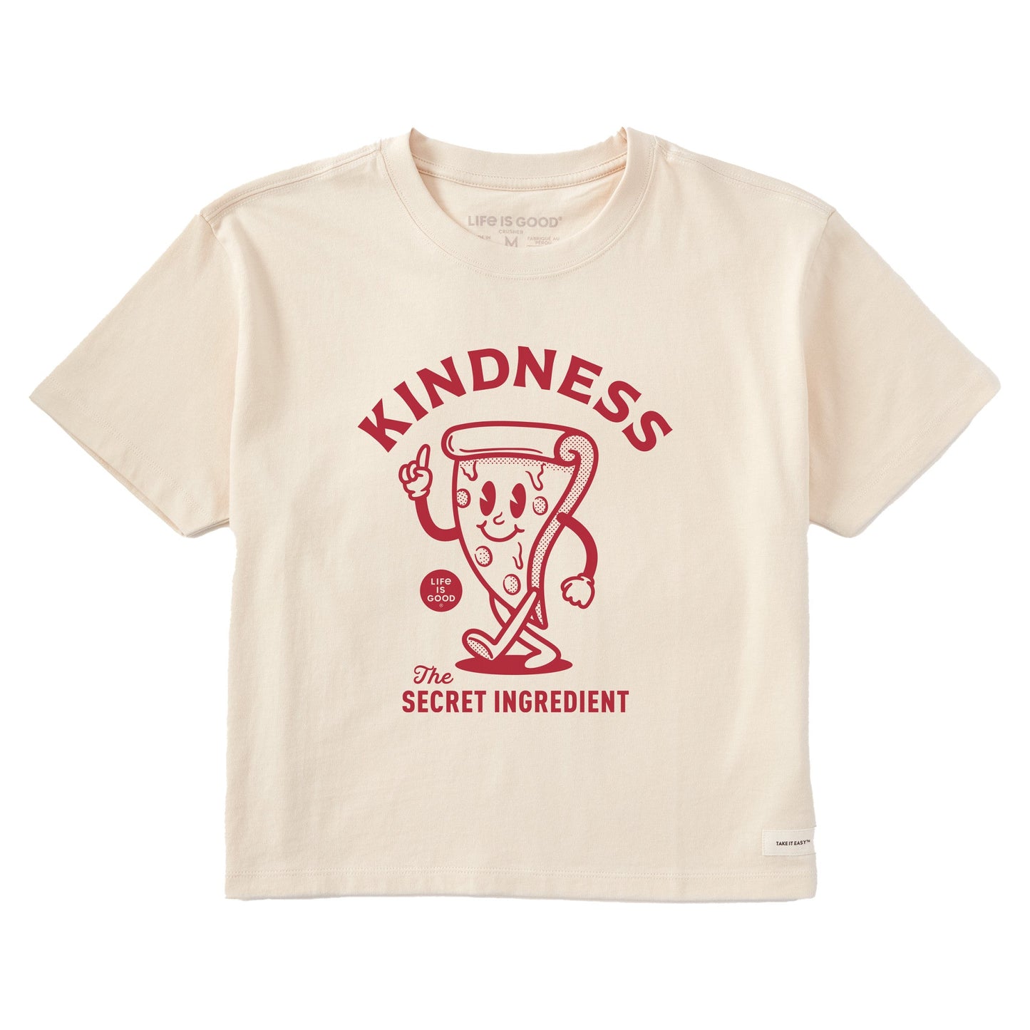 Women's Secret Ingredient Pizza Short Sleeve Crusher Boxy Tee