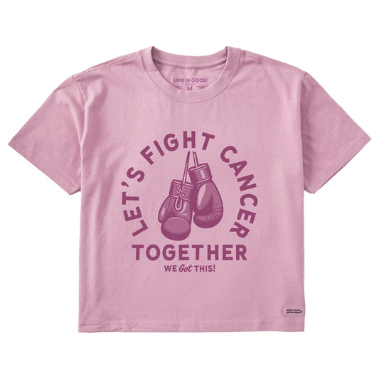 Women's Fight Cancer Short Sleeve Crusher Boxy Tee