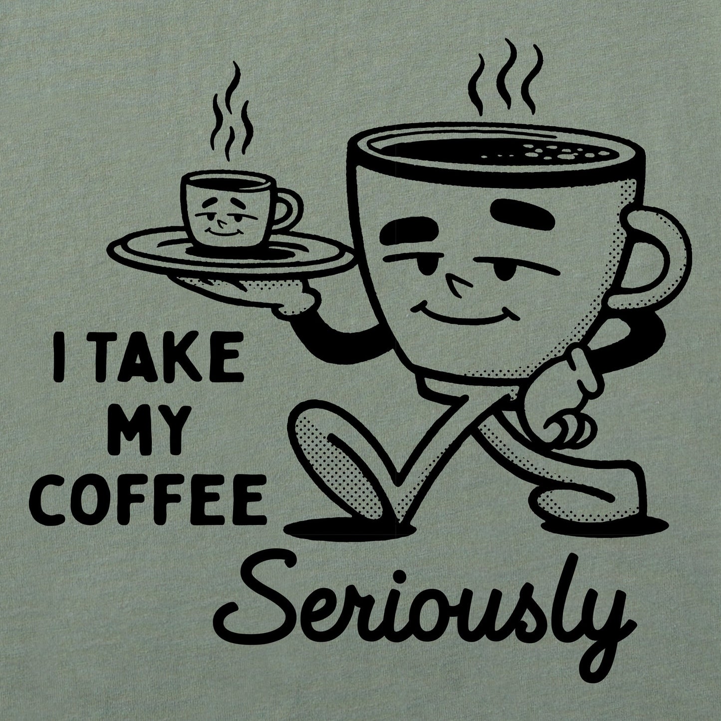 Women's Coffee Seriously Short Sleeve Crusher Boxy Tee