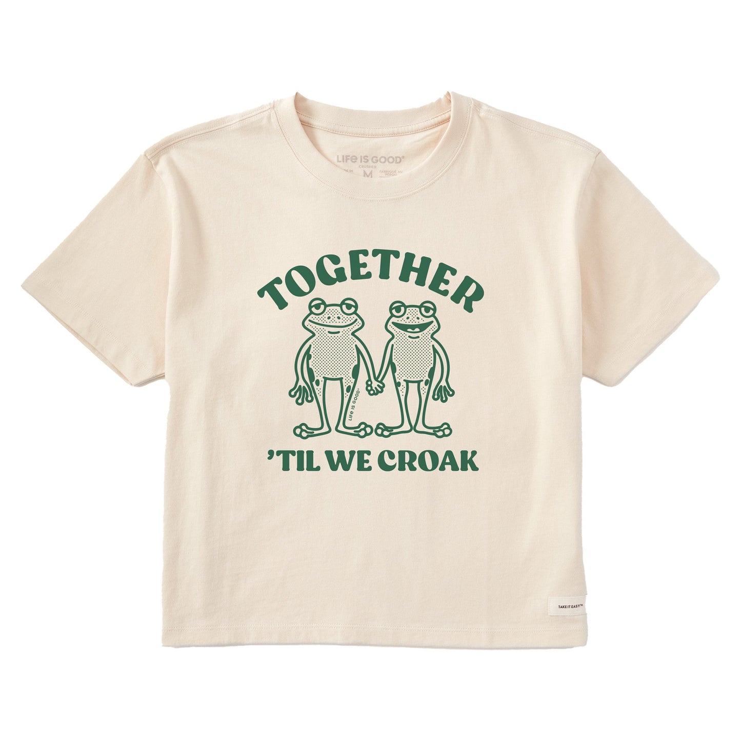Women's Together 'Til We Croak Frogs Short Sleeve Crusher Boxy Tee