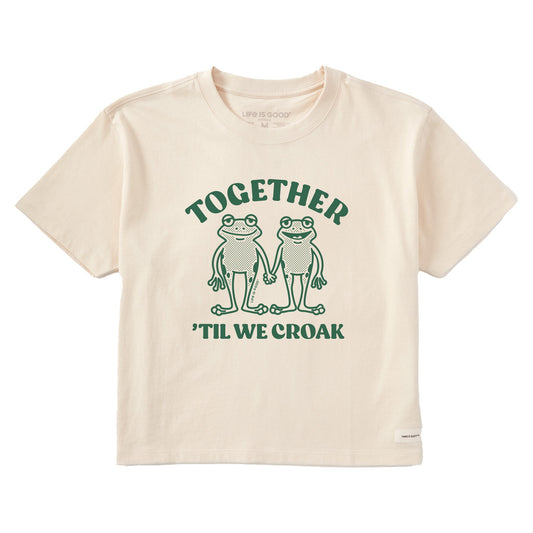 Women's Together 'Til We Croak Frogs Short Sleeve Crusher Boxy Tee