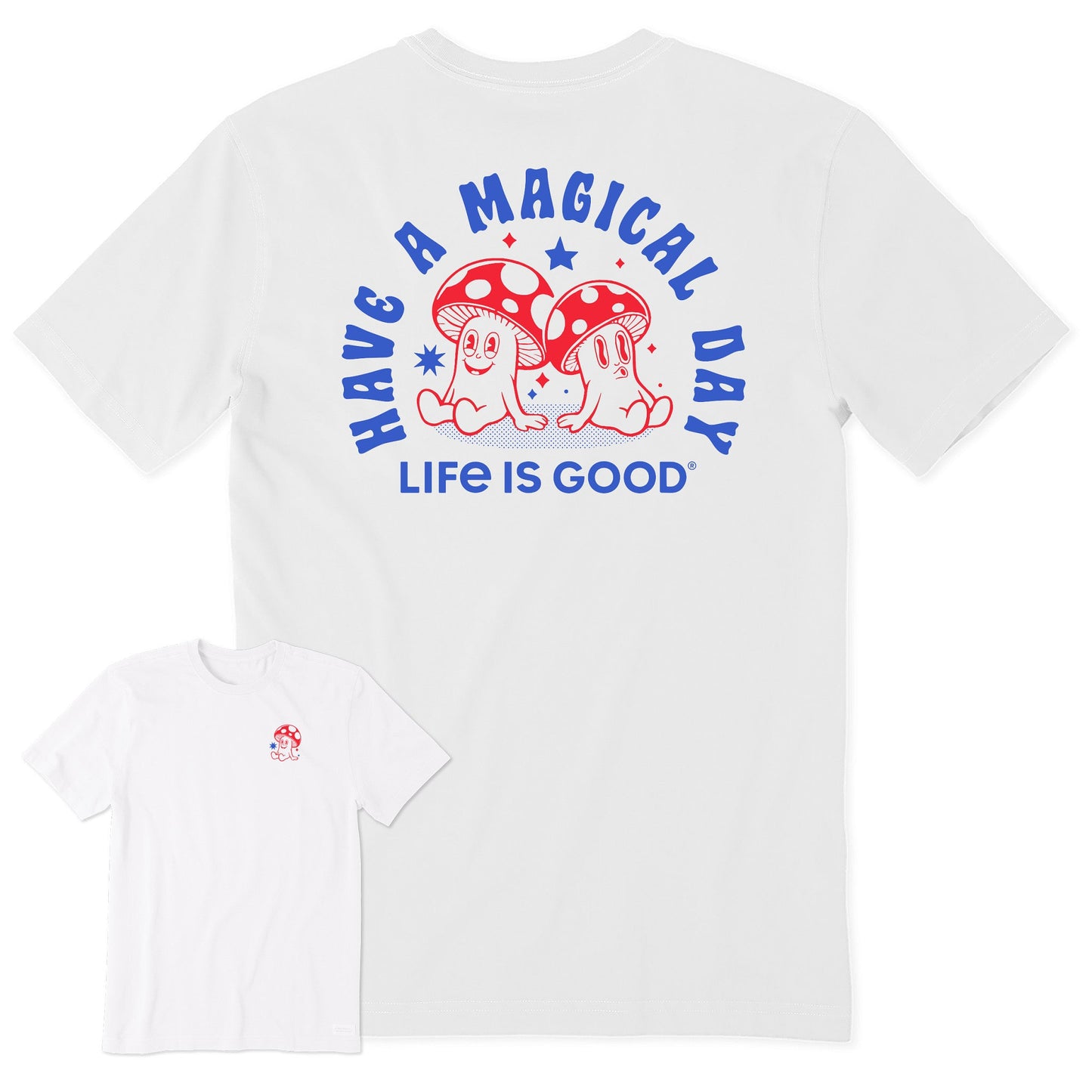 Men's Magical Day Mushrooms Short Sleeve Crusher Tee