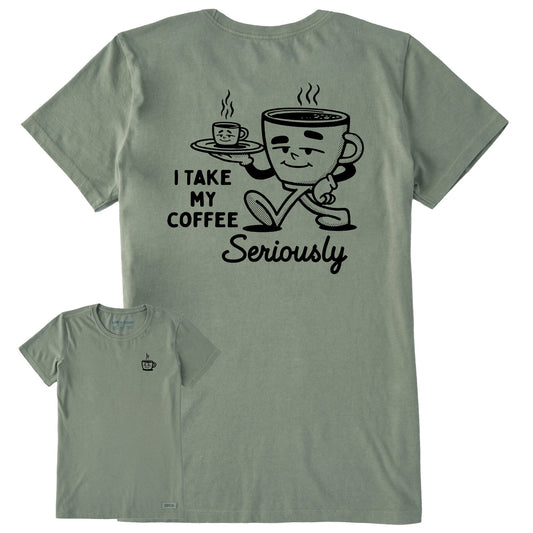 Women's Coffee Seriously Short Sleeve Crusher Tee
