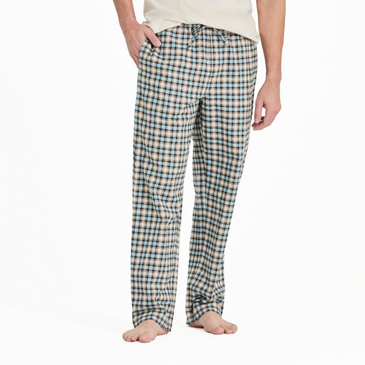 Men's Putty Check Plaid Classic Sleep Pant