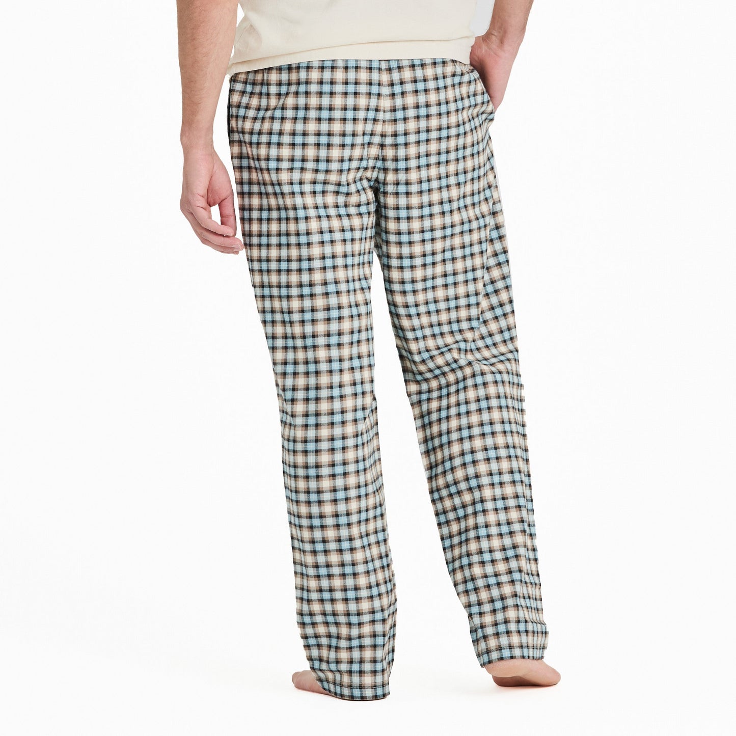 Men's Putty Check Plaid Classic Sleep Pant
