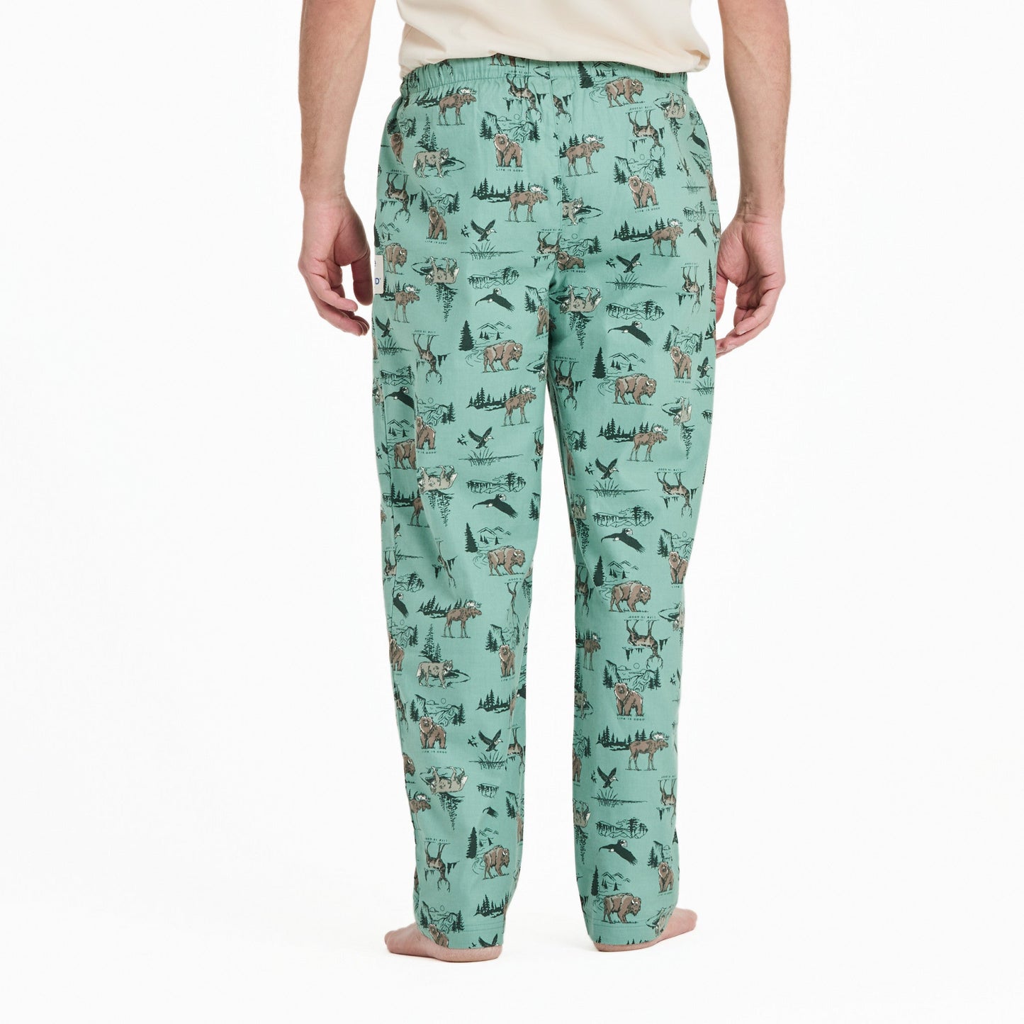 Men's Scenic Wildlife Pattern Classic Sleep Pant