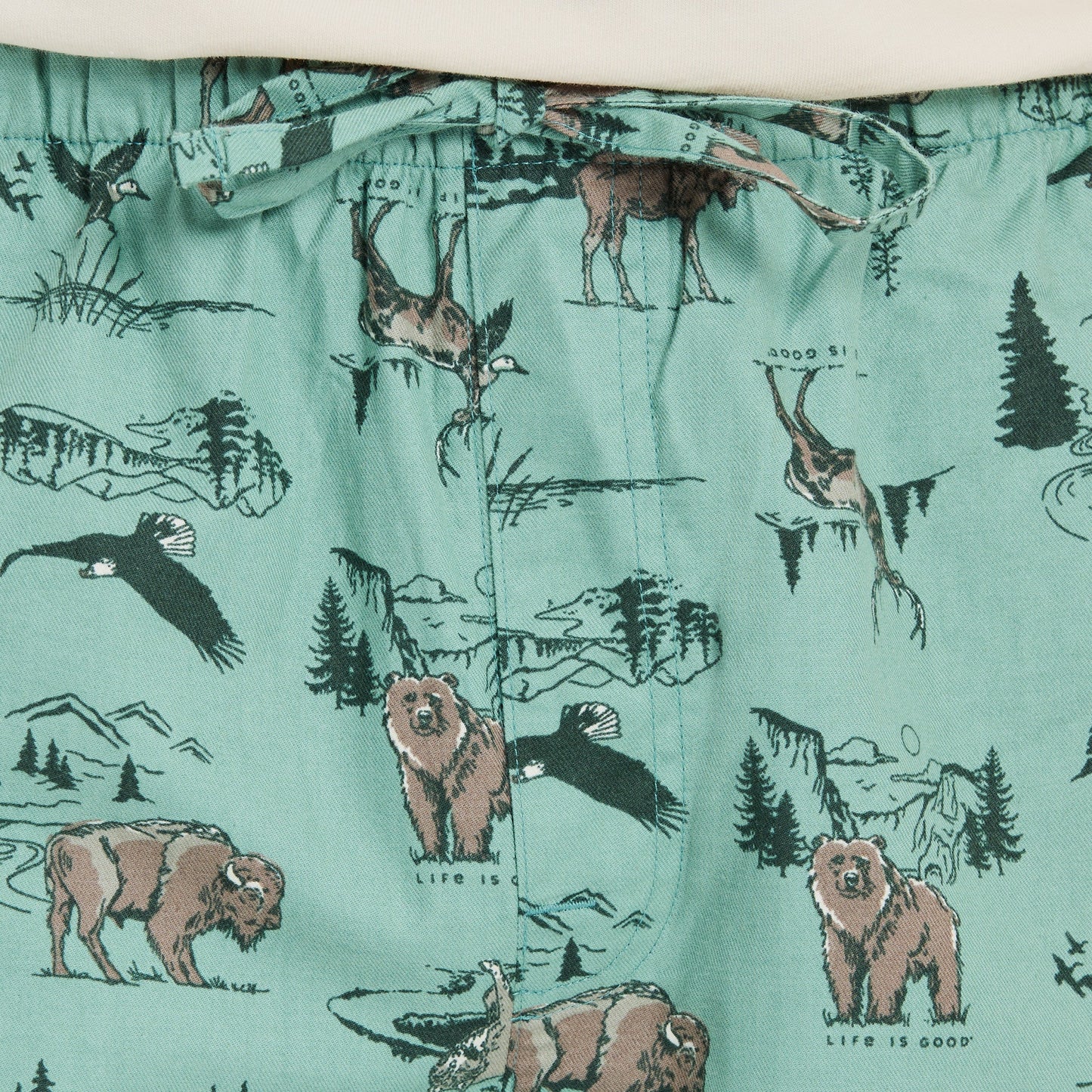 Men's Scenic Wildlife Pattern Classic Sleep Pant