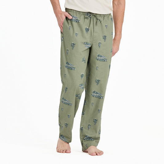 Men's Christmas Tree Wagon Pattern Classic Sleep Pant