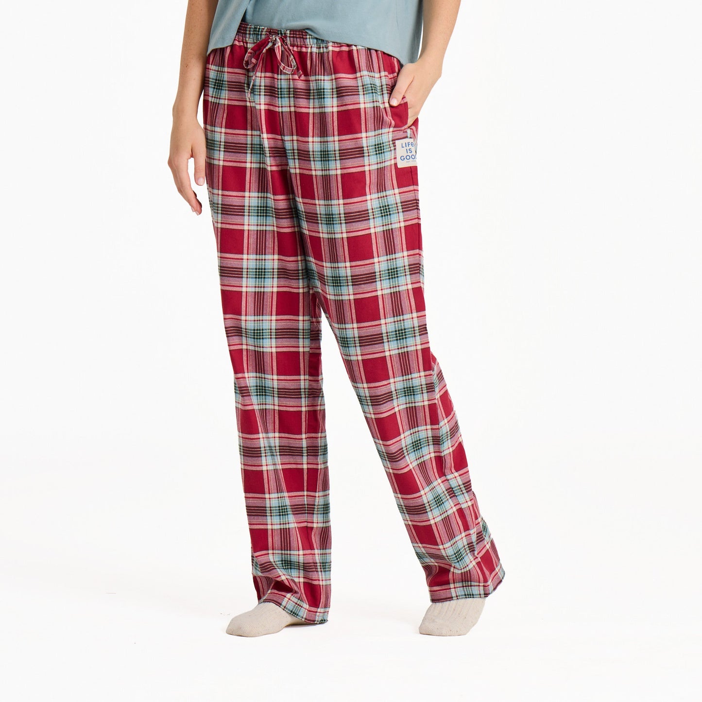Women's Adirondack Red Holiday Plaid Classic Sleep Pant