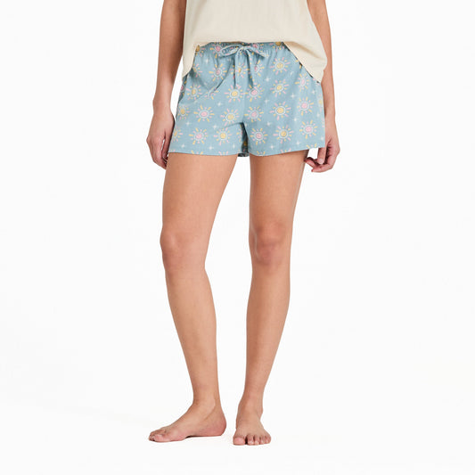 Women's Hello Sunshine Pattern Snuggle Up Sleep Short
