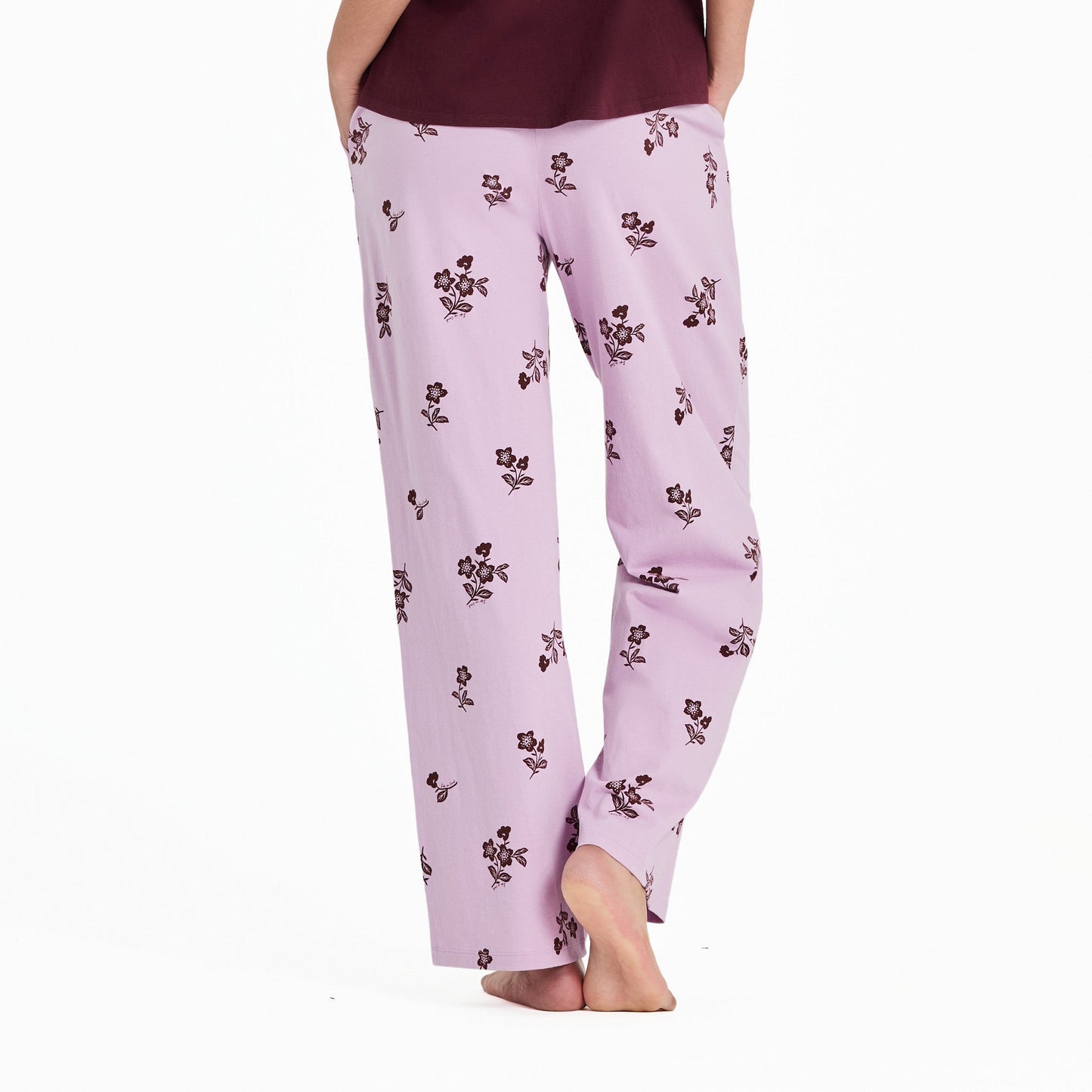 Women's Simple Blossom Pattern Snuggle Up Sleep Pant
