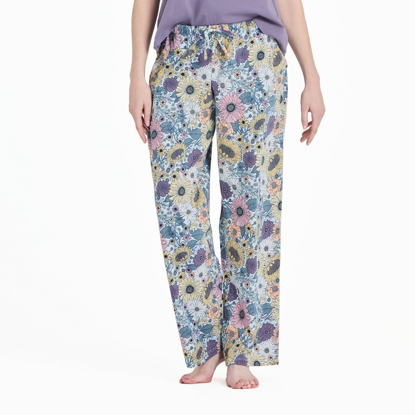 Women's Sunshine Floral Pattern Snuggle Up Sleep Pant