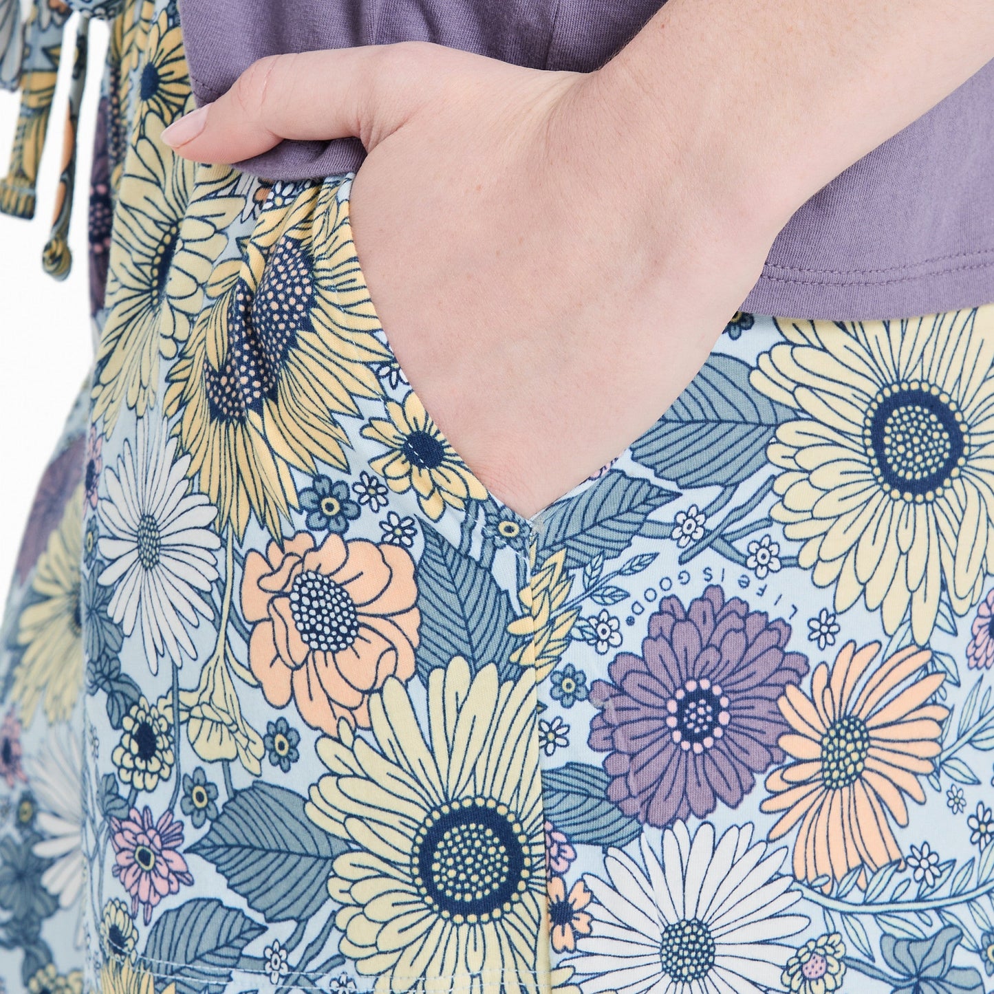 Women's Sunshine Floral Pattern Snuggle Up Sleep Pant