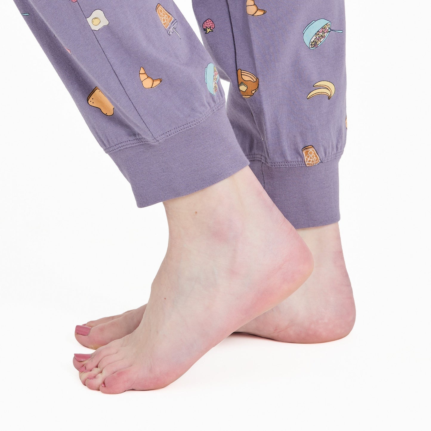 Women's Breakfast Pattern Snuggle Up Sleep Jogger