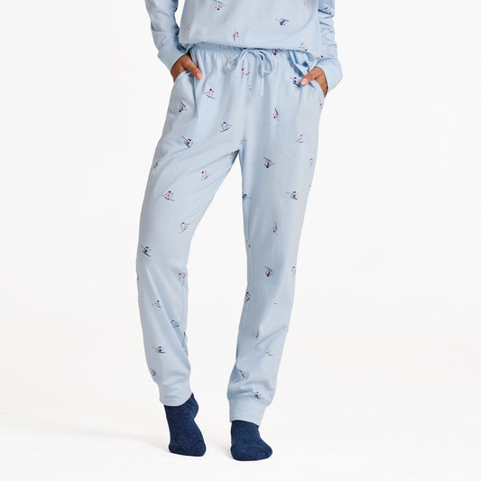 Women's Ski Ya Later Pattern Snuggle Up Sleep Jogger