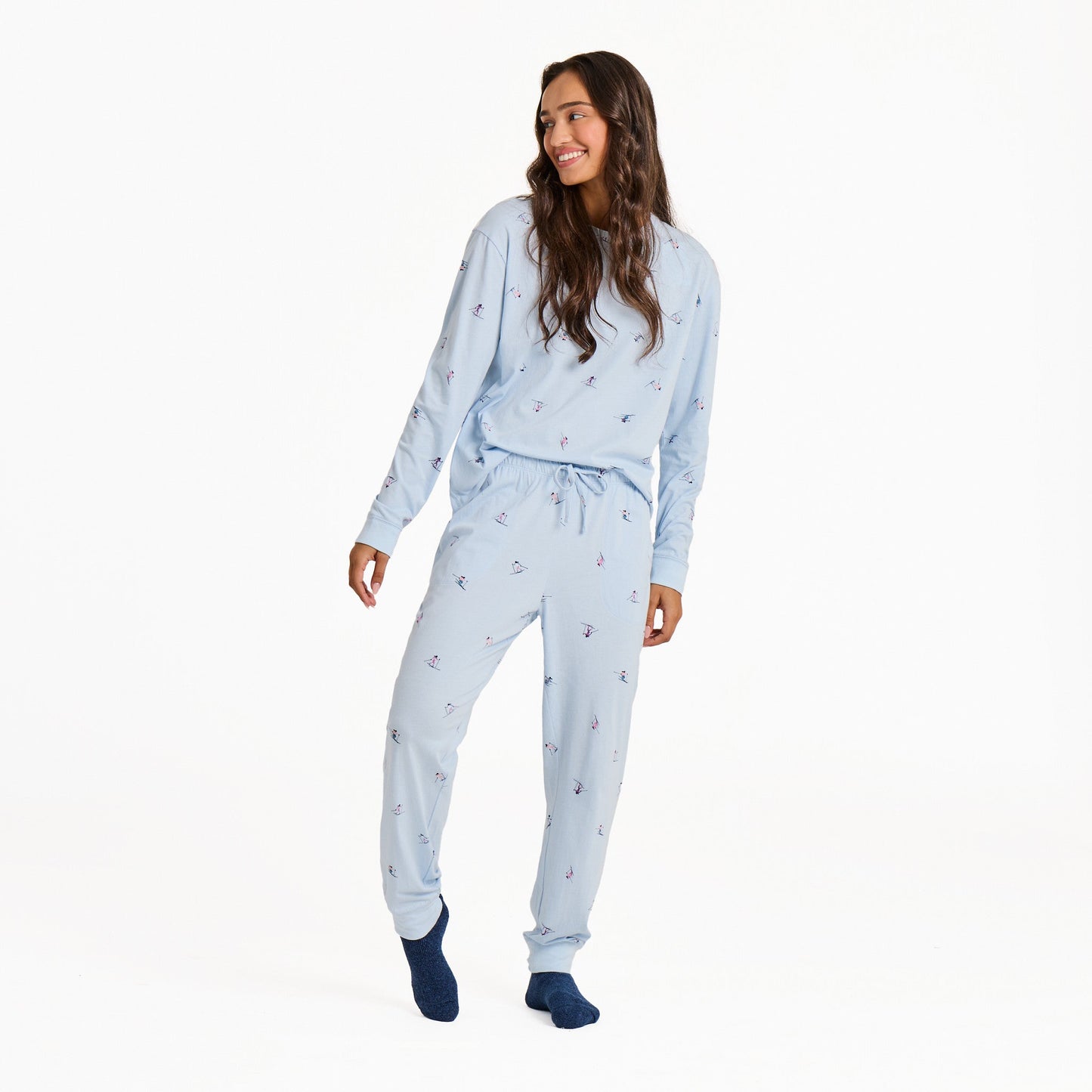 Women's Ski Ya Later Pattern Snuggle Up Sleep Jogger
