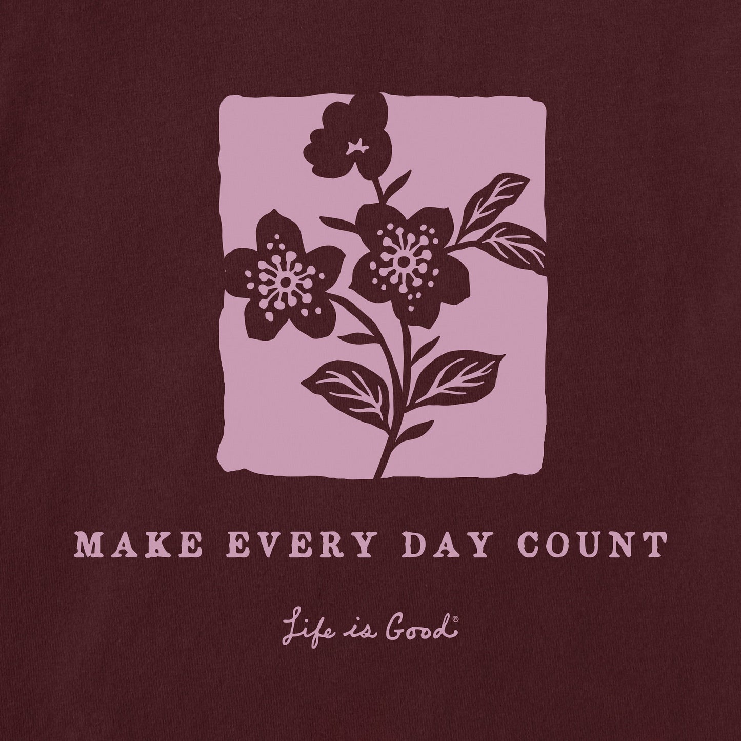 Women's Make Every Day Count Flowers Snuggle Up Sleep Vee