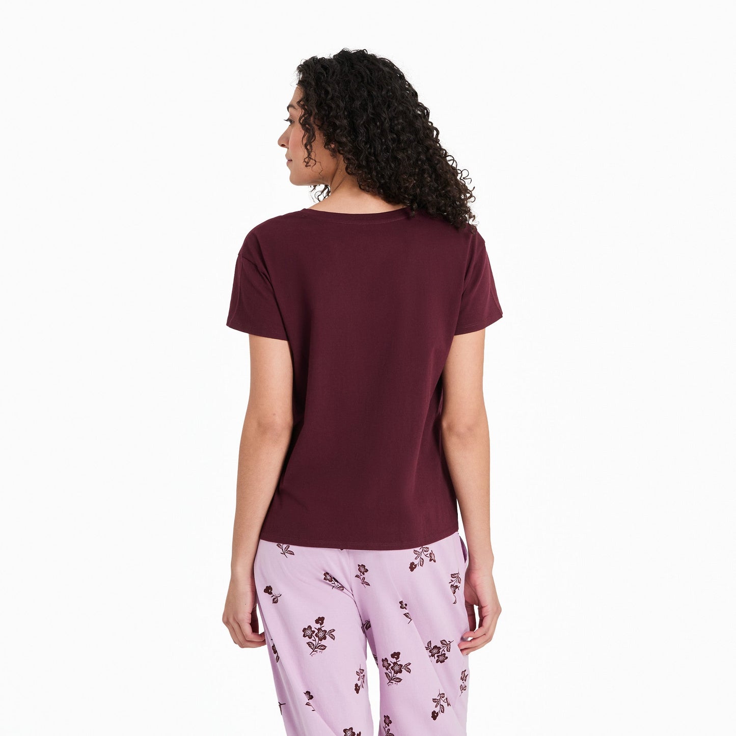 Women's Make Every Day Count Flowers Snuggle Up Sleep Vee