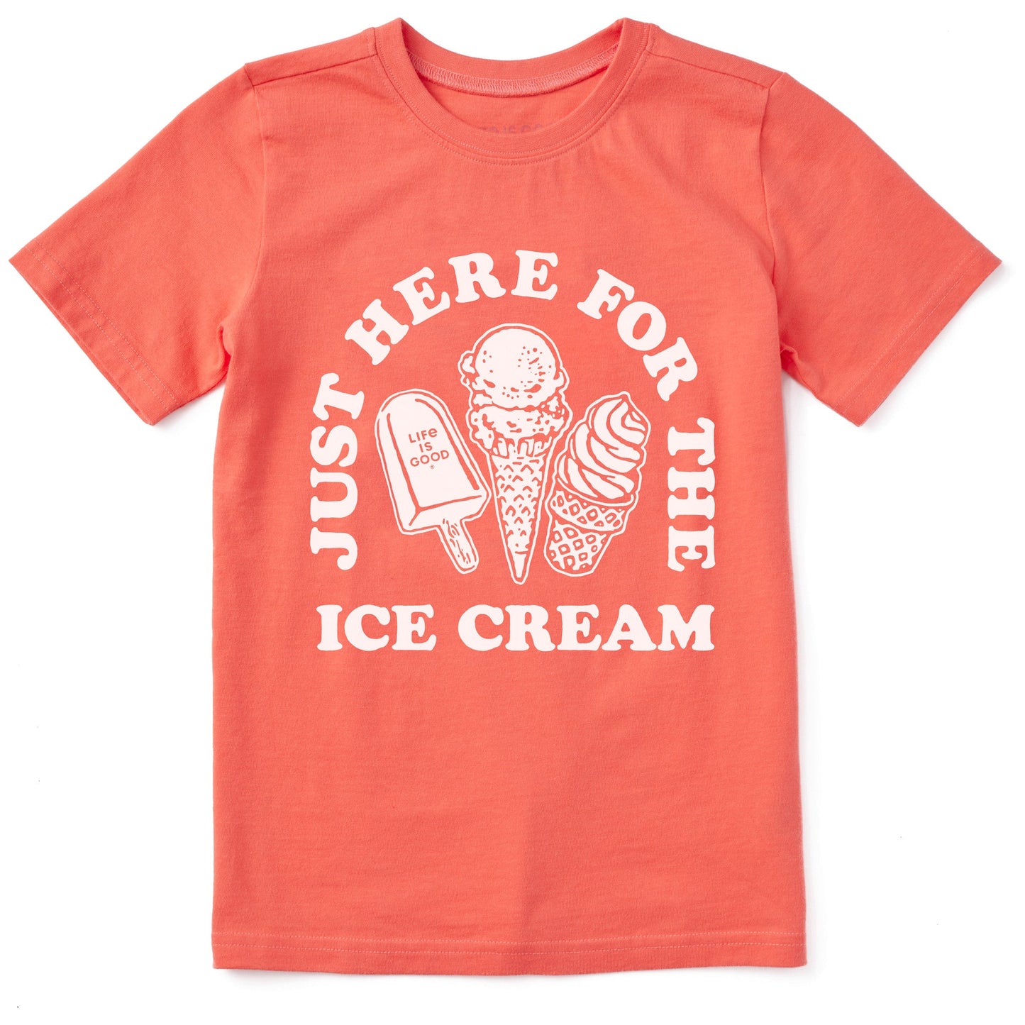 Kids Here for the Ice Cream Short Sleeve Crusher Tee