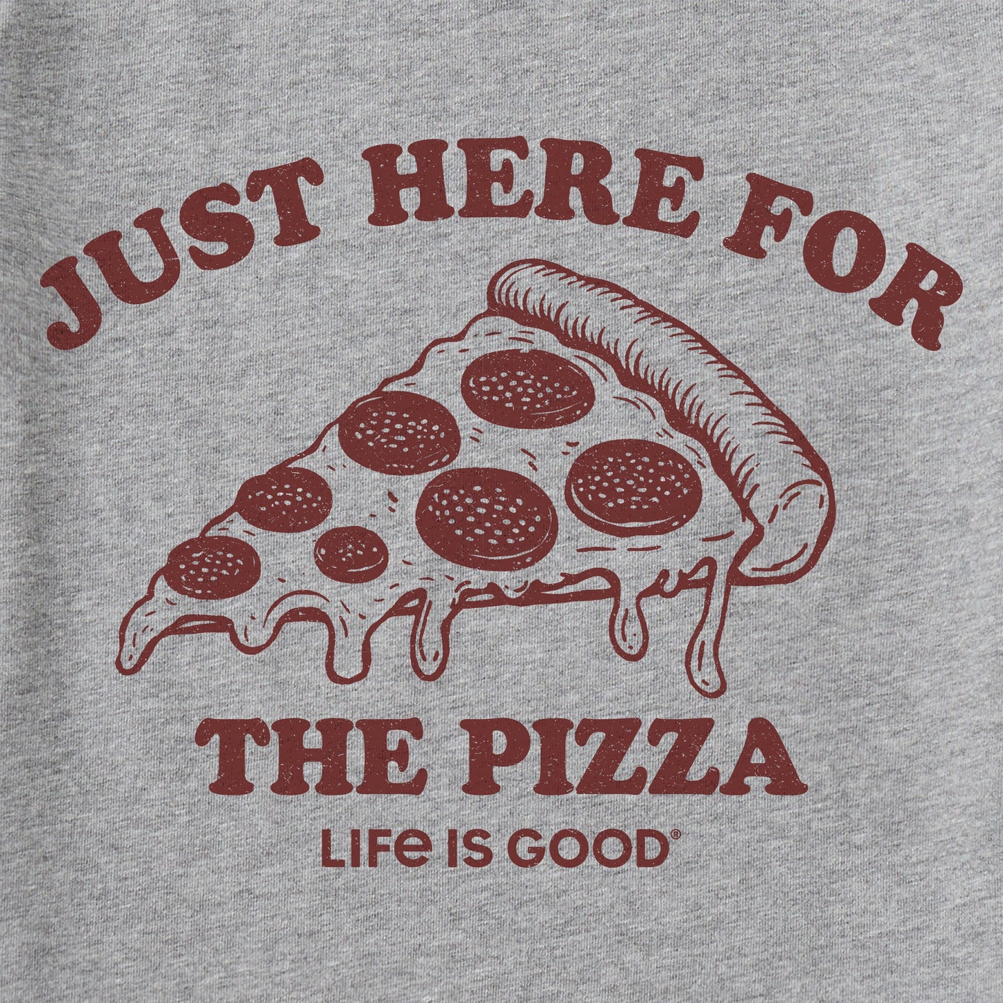 Kids Here for the Pizza (Pepperoni) Short Sleeve Crusher Tee