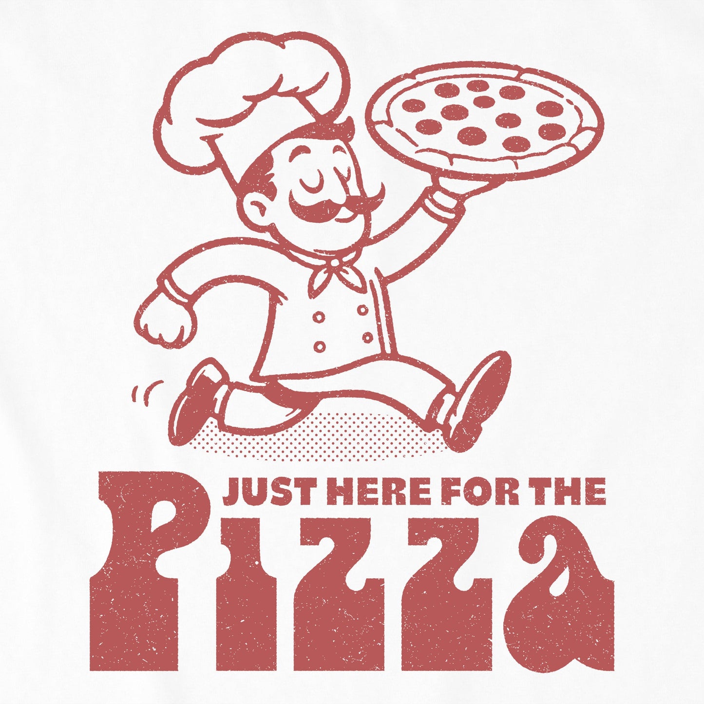 Kids Here for the Pizza Short Sleeve Crusher Tee