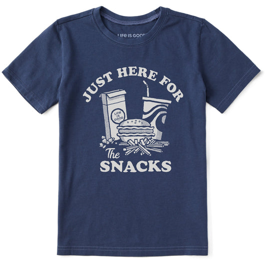 Kids Here for the Snacks Short Sleeve Crusher Tee