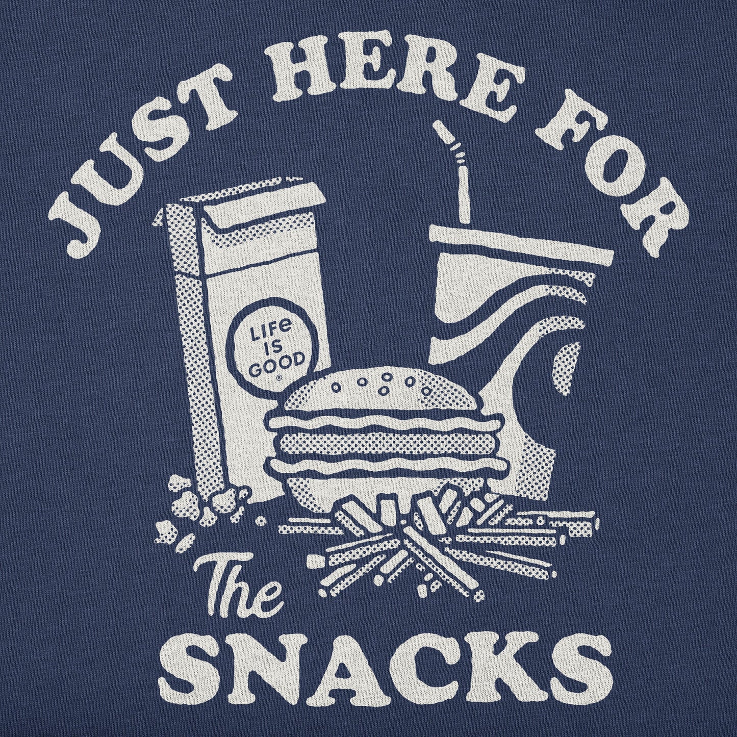 Kids Here for the Snacks Short Sleeve Crusher Tee
