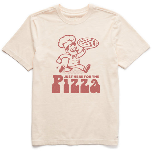 Men's Here for the Pizza Short Sleeve Crusher Tee