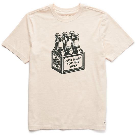 Men's Here for the Beer (6 pack) Short Sleeve Crusher Tee