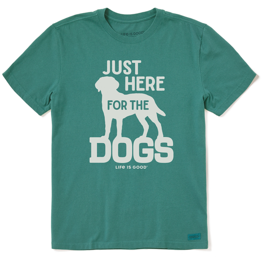 Men's Here for the Dogs Short Sleeve Crusher Tee