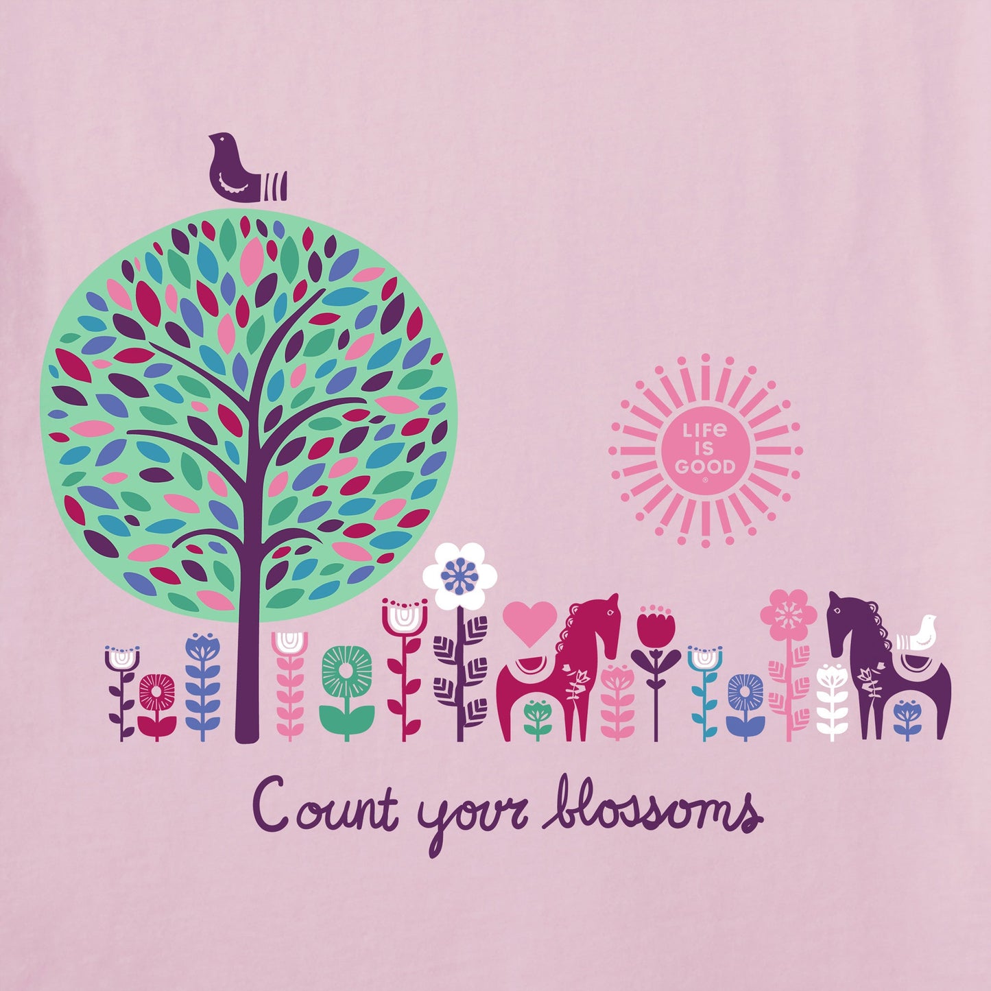 Women's Count your Blossoms Short Sleeve Crusher Vee