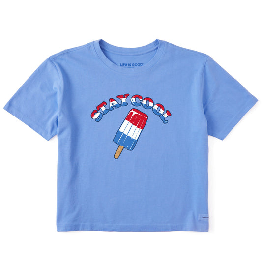 Women's Stay Cool USA Pop Short Sleeve Crusher Boxy Tee