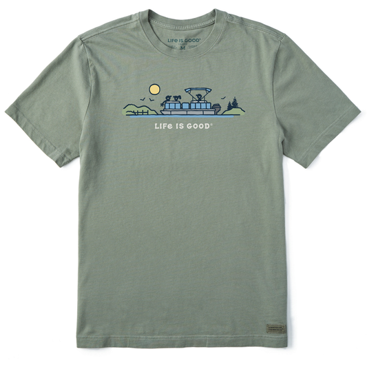 Men's Pontoon Boat Vista Short Sleeve Crusher Tee