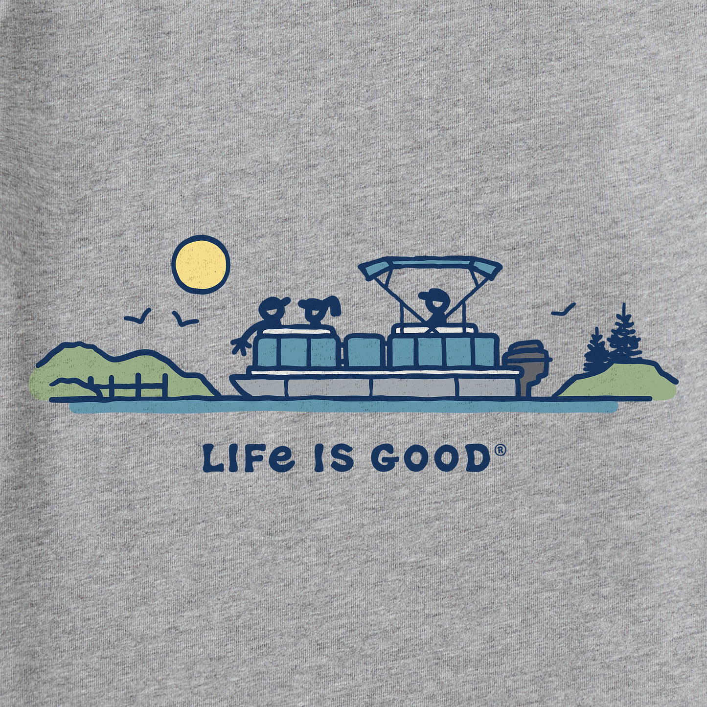 Men's Pontoon Boat Vista Short Sleeve Crusher Tee