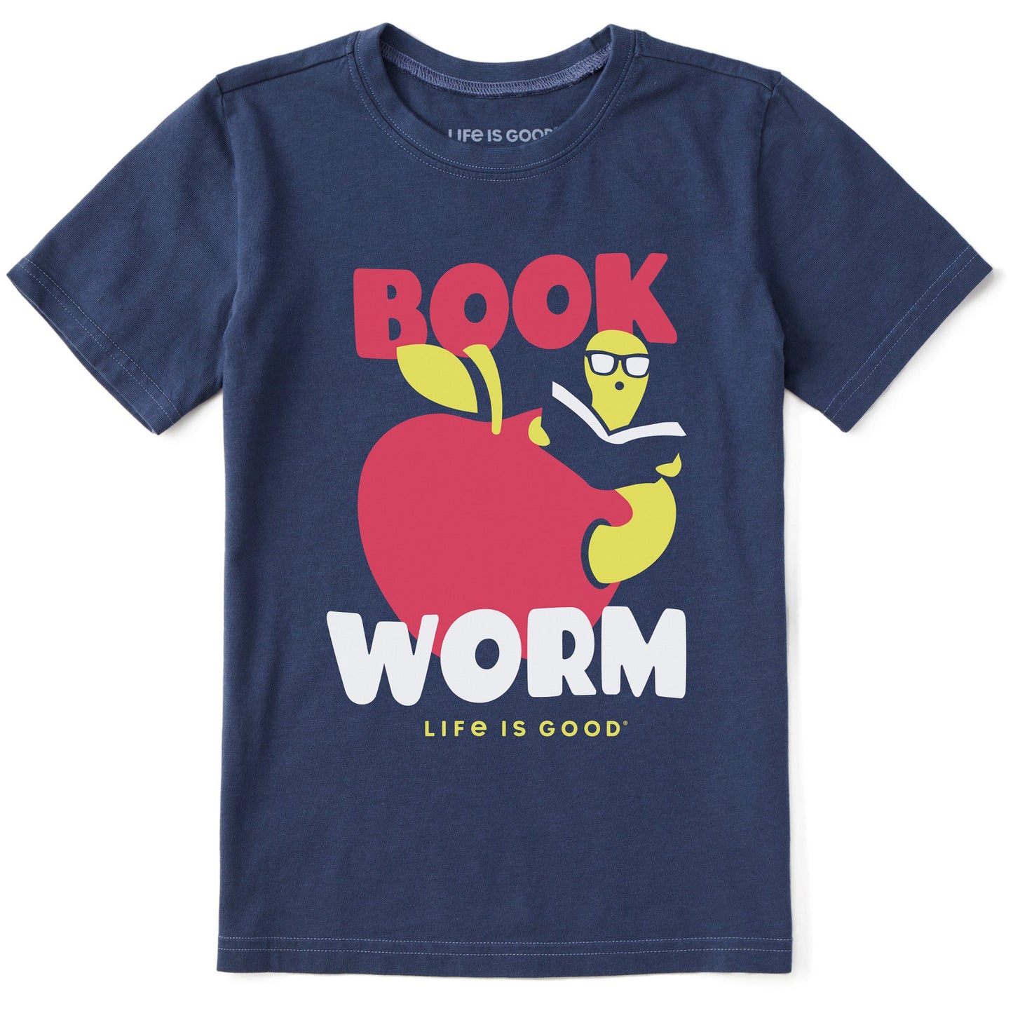 Kids Book Worm Short Sleeve Crusher Tee